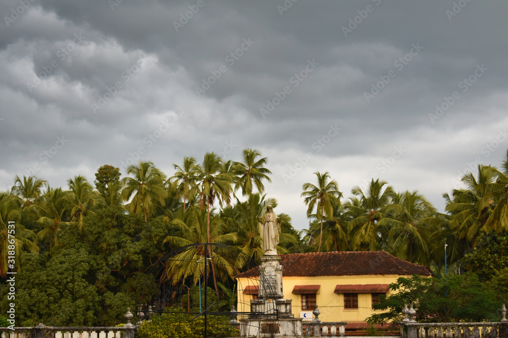 sculpture of holy idol in Goa, India