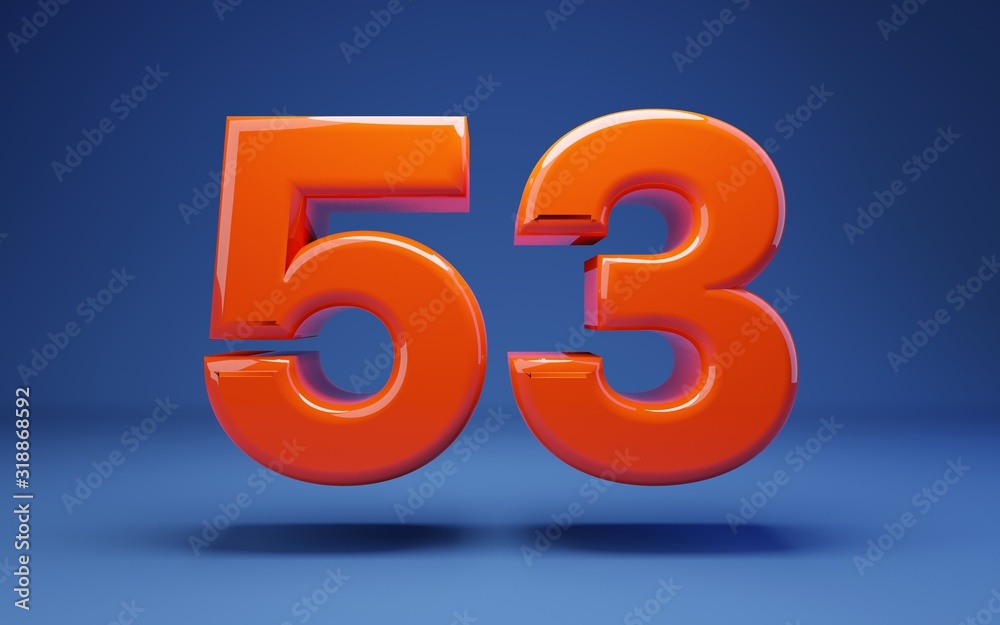 Lush Lava 3d number 53. 3D rendering. Best for anniversary, birthday party, celebration. Lush Lava 3d number 53. 3D rendering. Best for anniversary, birthday party, celebration.