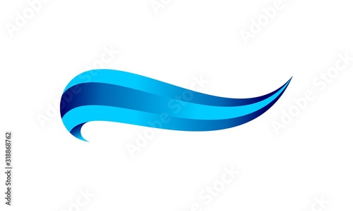 Wave simple illustration vector logo