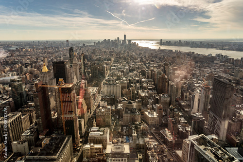 aerial view of manhattan