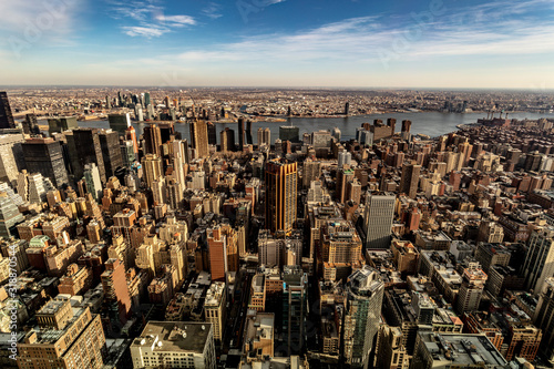 aerial view of manhattan