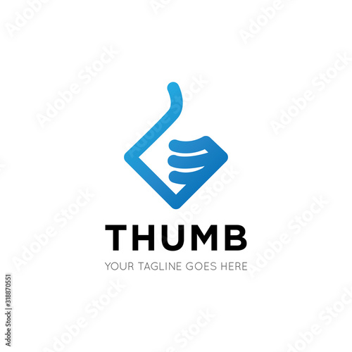 finger thumb logo and good icon vector illustration design template