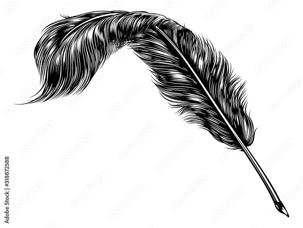 Ink And Quill Stock Illustration - Download Image Now - Quill Pen