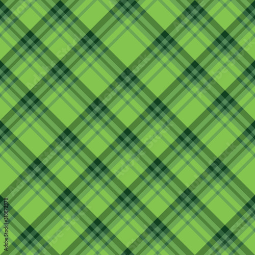 Seamless pattern in magnificent forest green colors for plaid, fabric, textile, clothes, tablecloth and other things. Vector image.