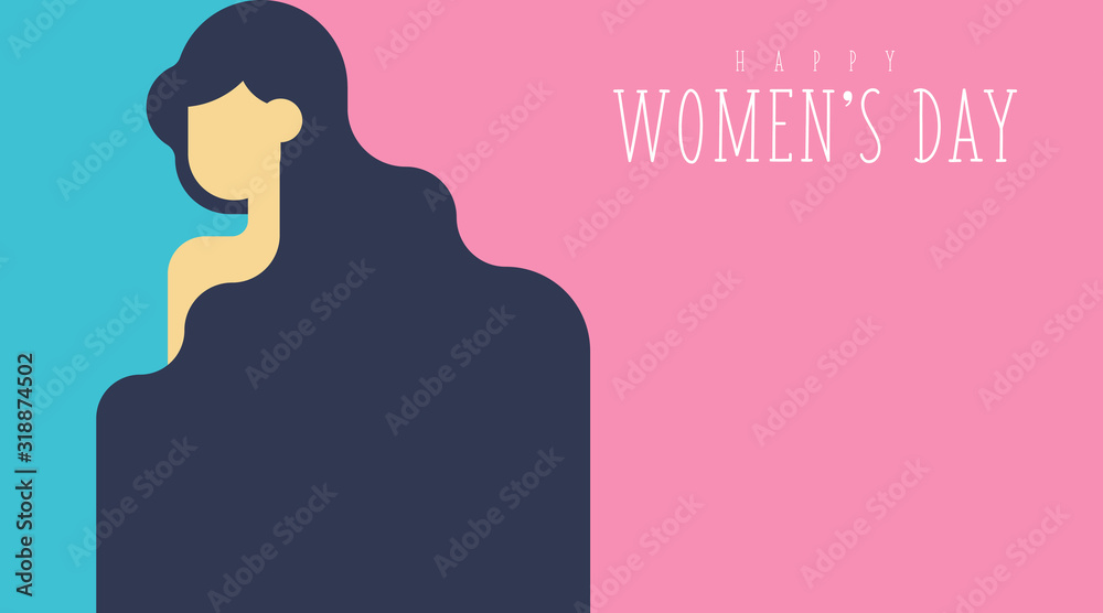 8 March Women's Day Background Illustration Vector