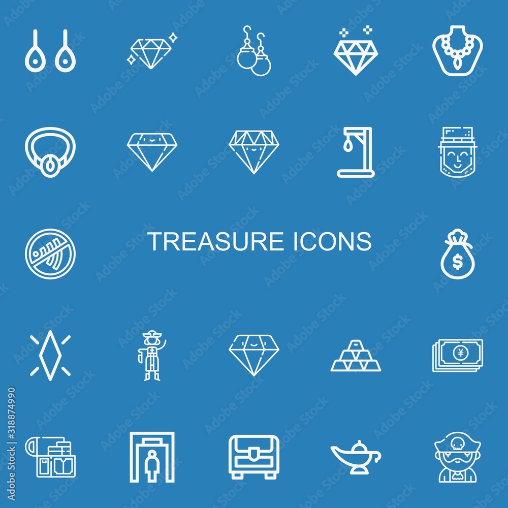 Editable 22 treasure icons for web and mobile Editable 22 treasure icons for web and mobile