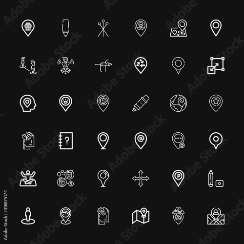 Editable 36 position icons for web and mobile