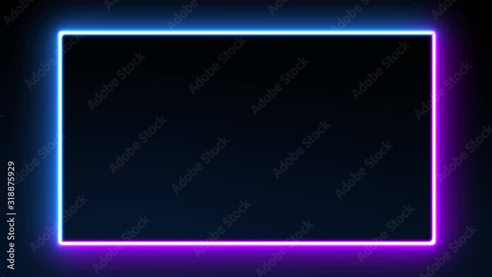 Abstract bright neon frame in pink and blue for loop. Abstract bright neon frame in pink and blue for loop.