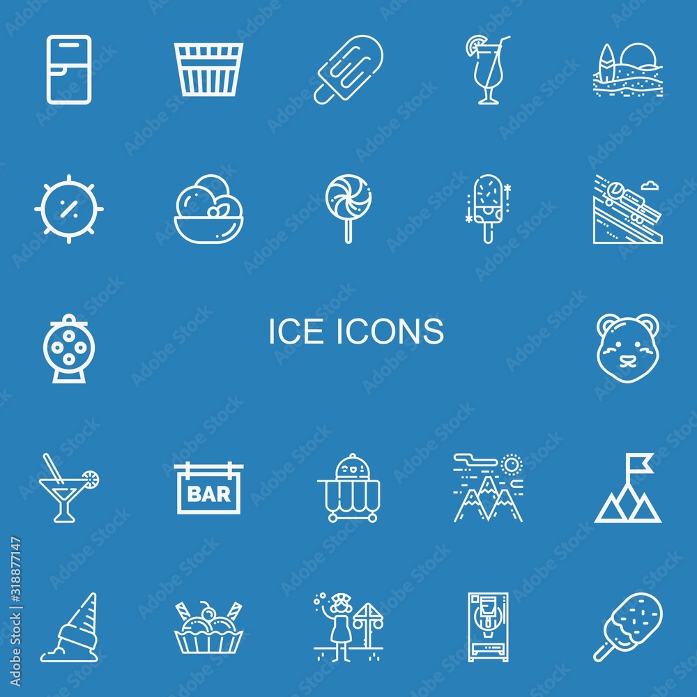Fototapeta premium Editable 22 ice icons for web and mobile