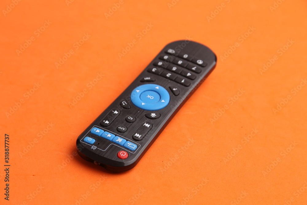 TV remote control in color background TV remote control in color background