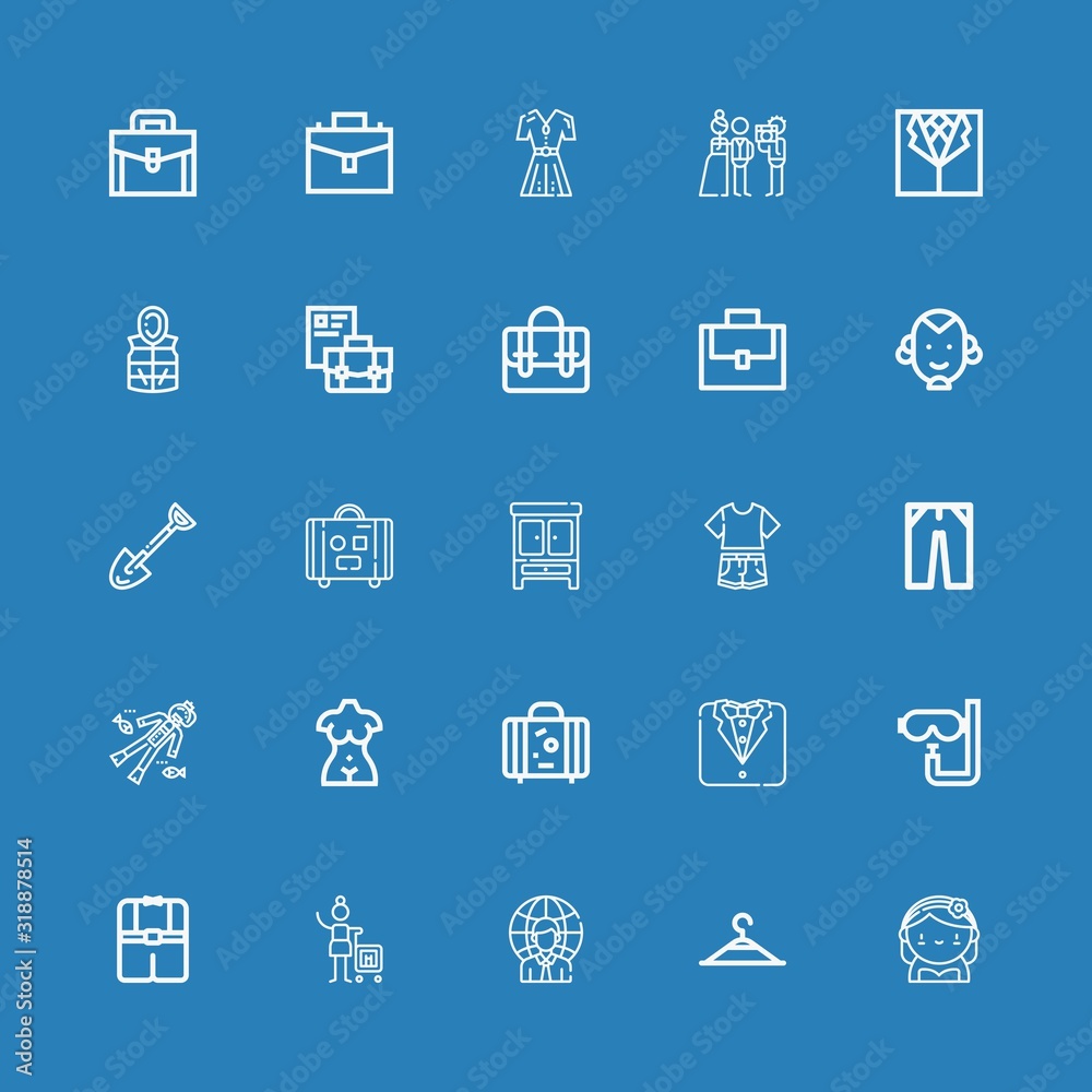 Editable 25 suit icons for web and mobile