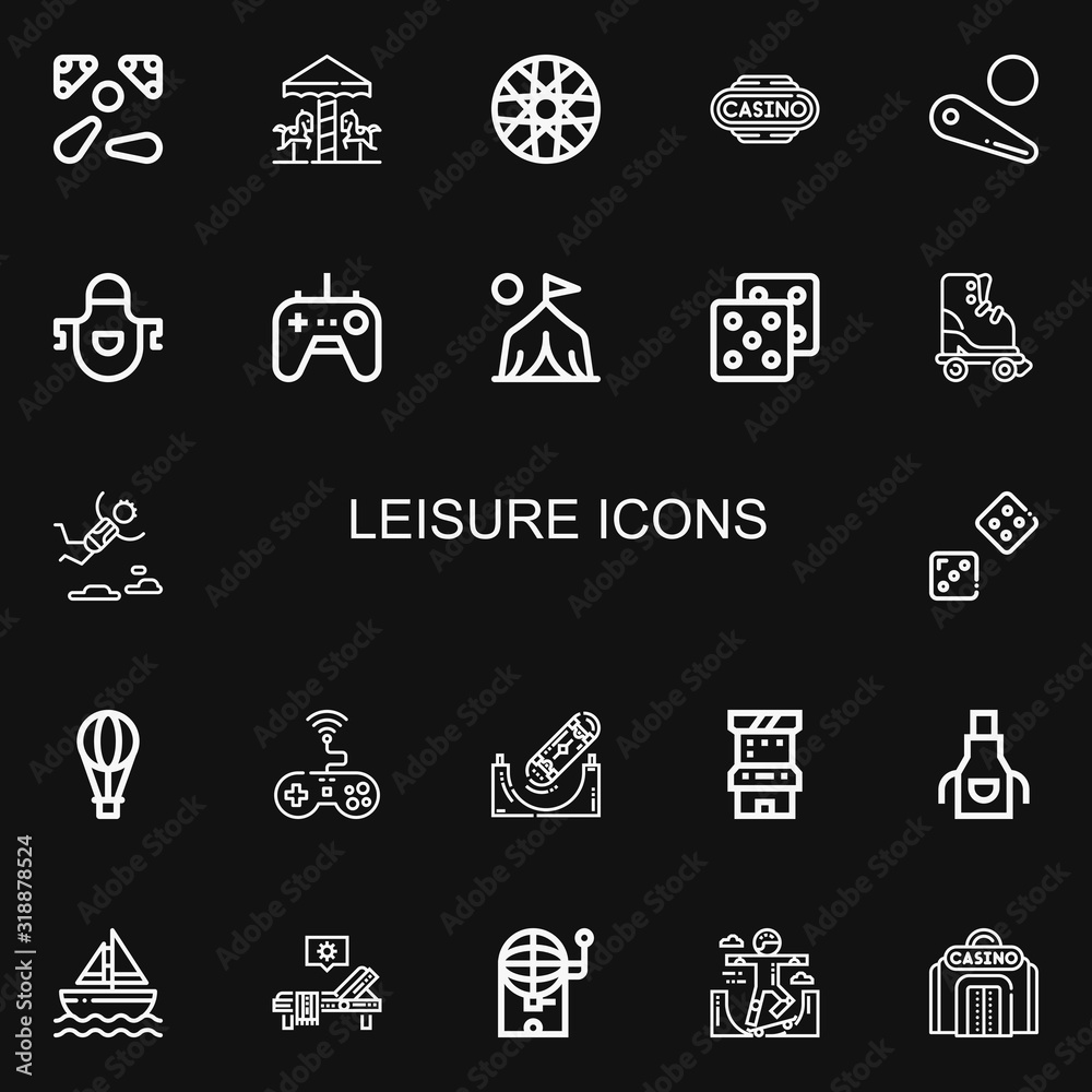 Editable 22 leisure icons for web and mobile