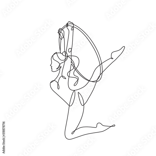 fitness gymnast YOGA girls vector