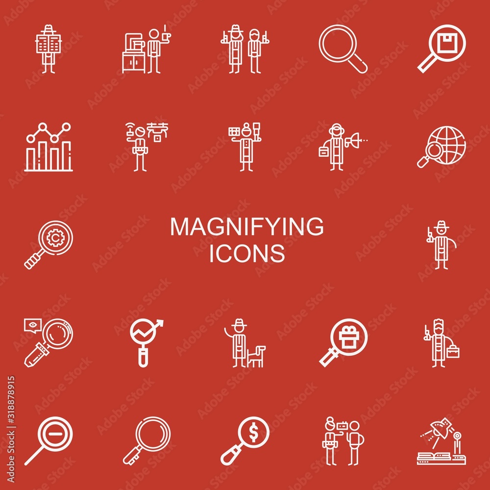 Editable 22 magnifying icons for web and mobile Editable 22 magnifying icons for web and mobile