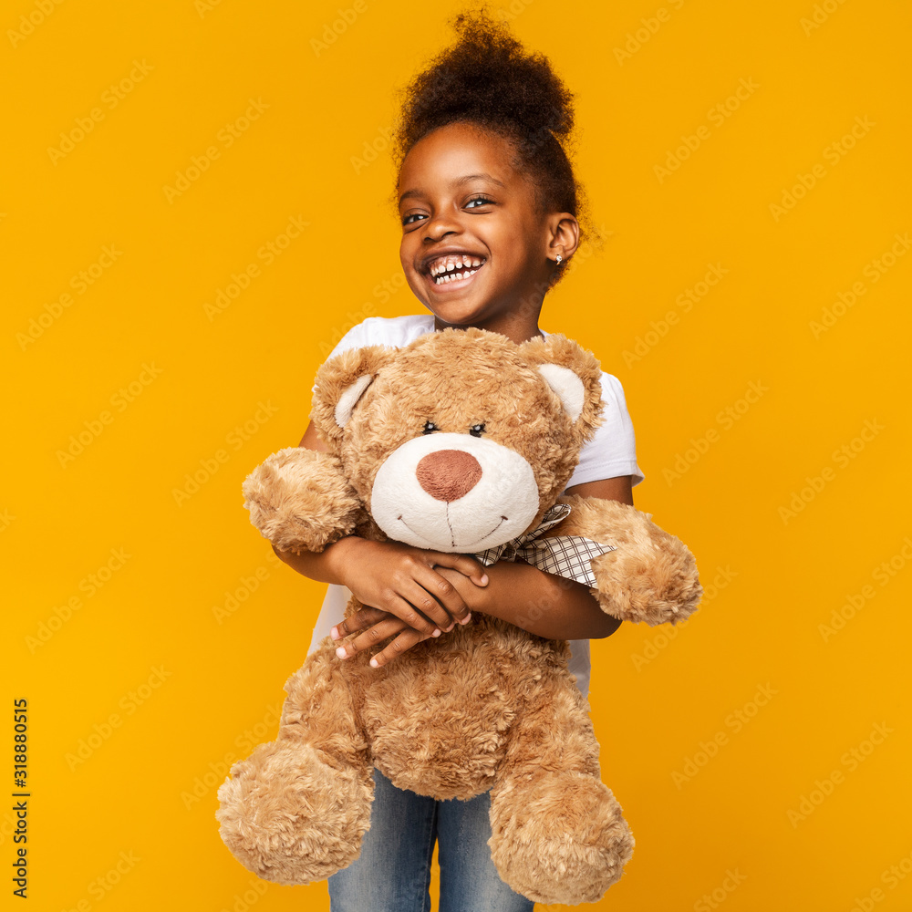 Girl with hotsell big teddy bear