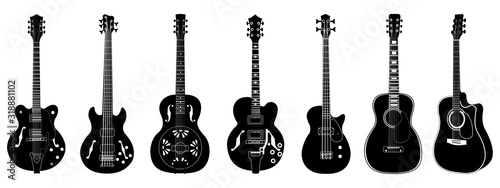 Fotografia Big vector guitars set