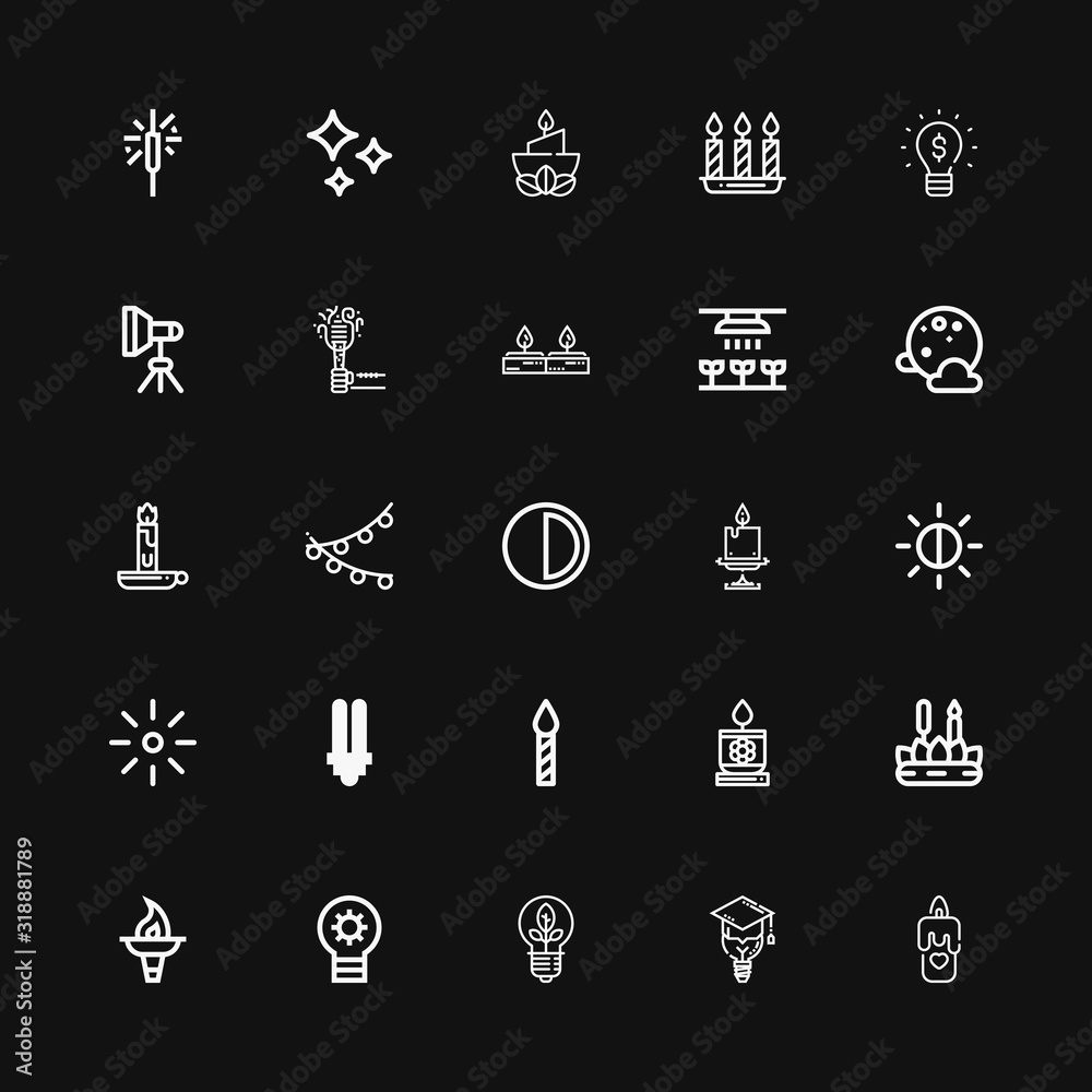 Editable 25 glow icons for web and mobile Editable 25 glow icons for web and mobile