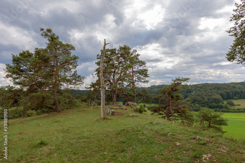 Holzbank auf dem Altmühltal Panoramaweg