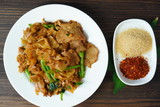 Stir Fried Glass Noodle, Thai food with spicy flavor and fragrant