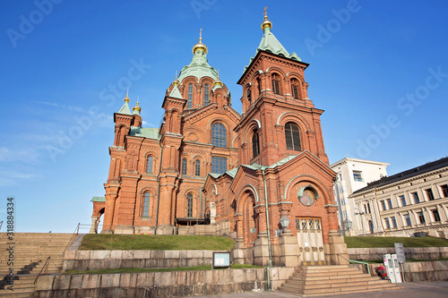 Helsinki. Finland. Church of St. John. Church in the Gothic style photo