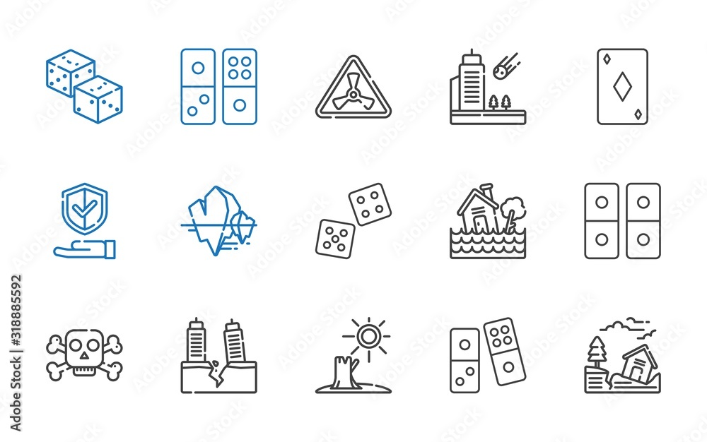 risk icons set risk icons set