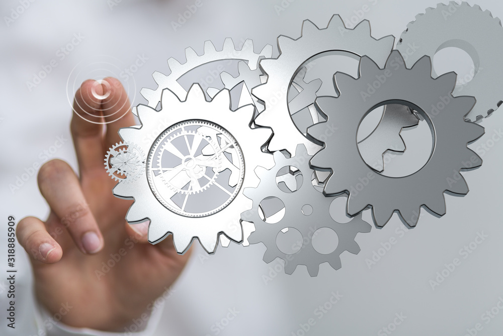 gear Technology setting concept background. gear Technology setting concept background.