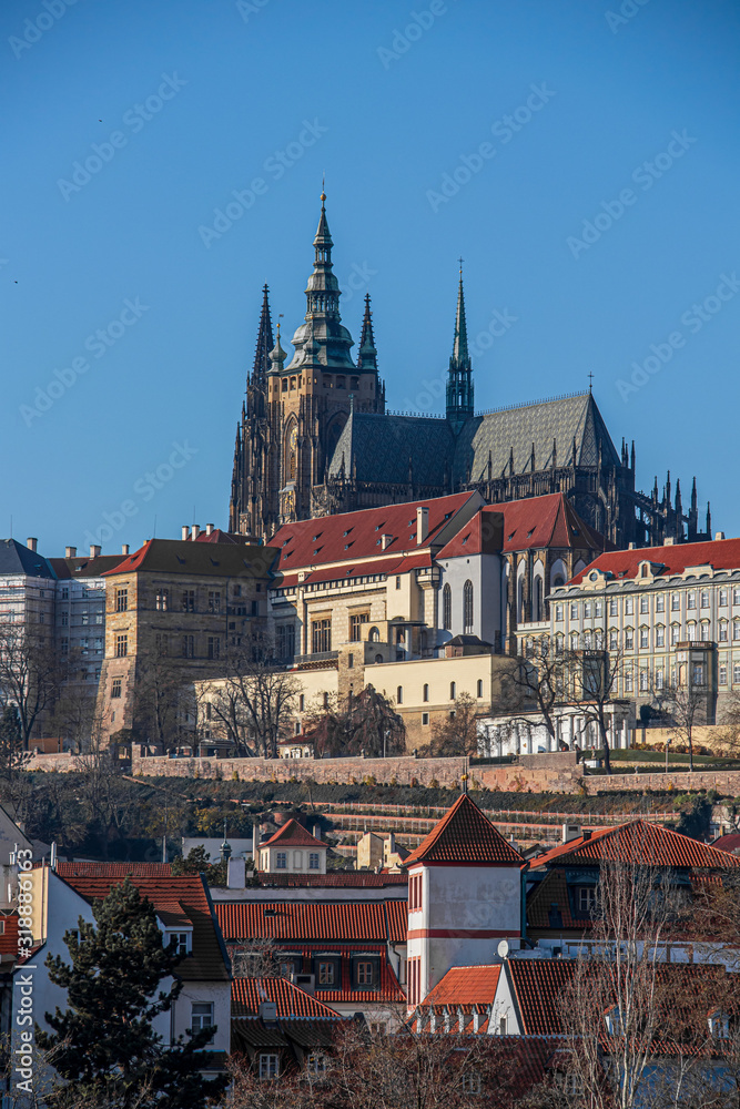 Obraz premium Prague castle with some rooftops