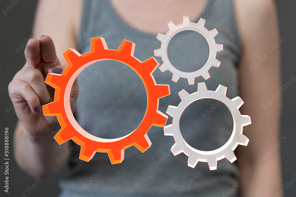 gear Technology setting concept background. gear Technology setting concept background.