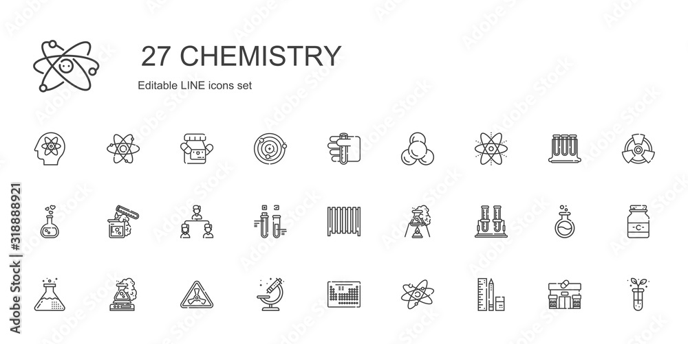 chemistry icons set