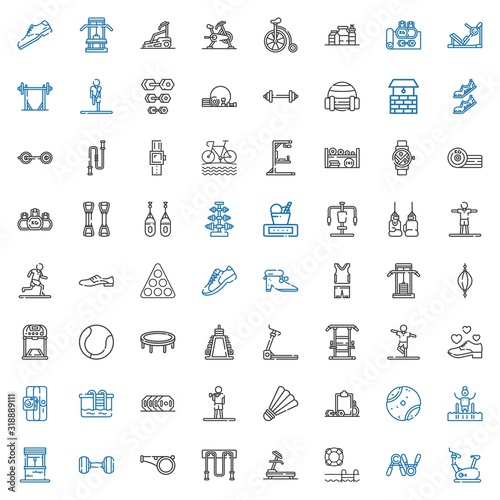 fitness icons set