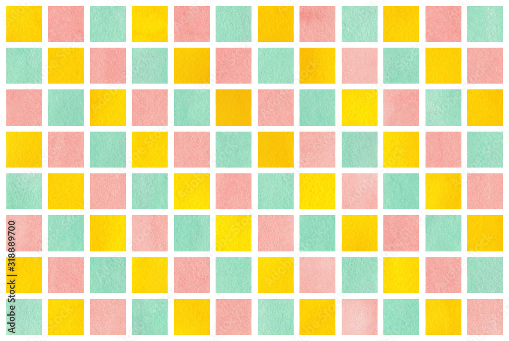 Watercolor geometrical pattern. Watercolor geometrical pattern.