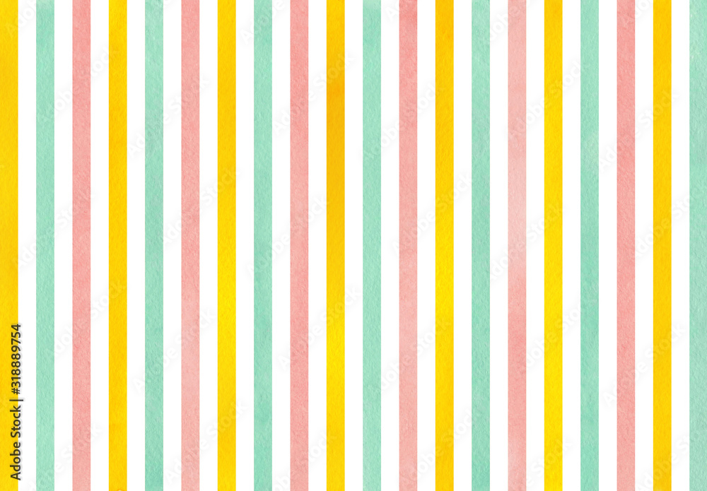 Obraz premium Watercolor striped background.