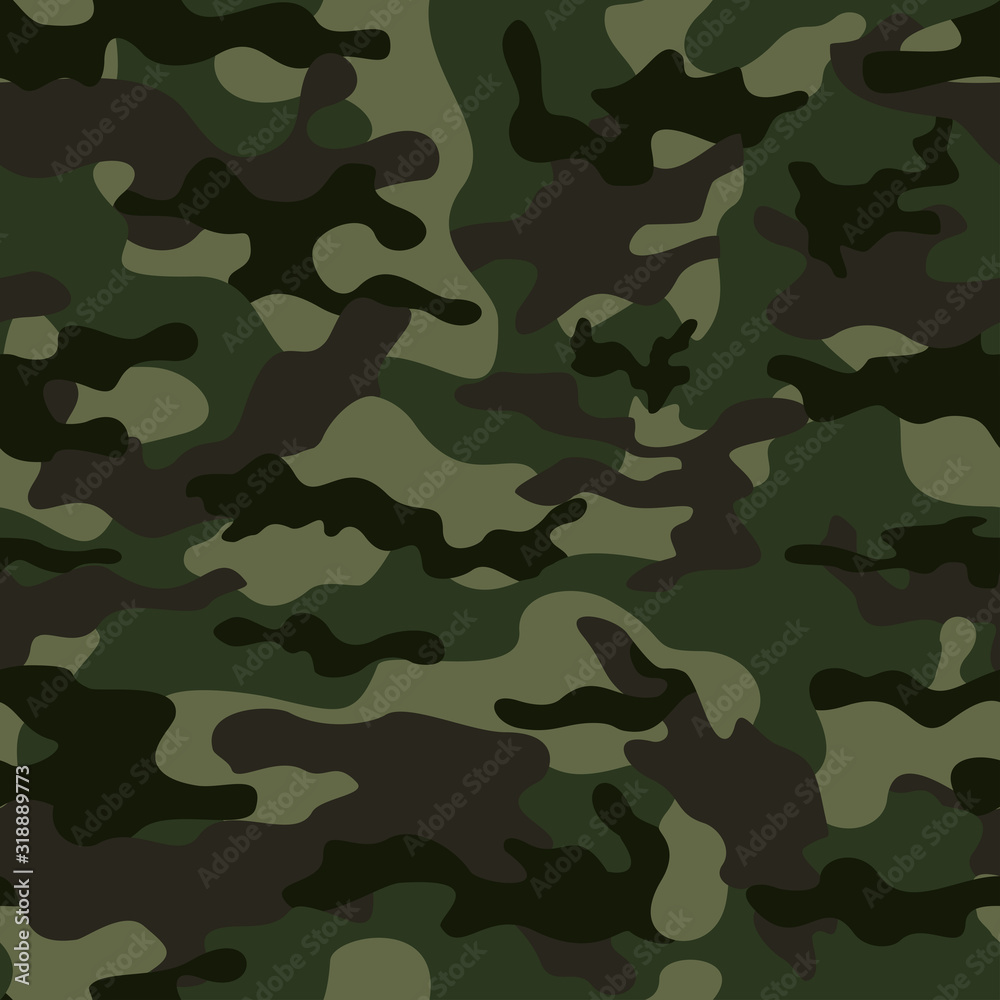 Green camouflage army pattern. Repeat print. Green camouflage army pattern. Repeat print.