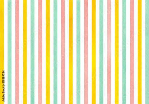 Wallpaper Mural Watercolor striped background. Torontodigital.ca