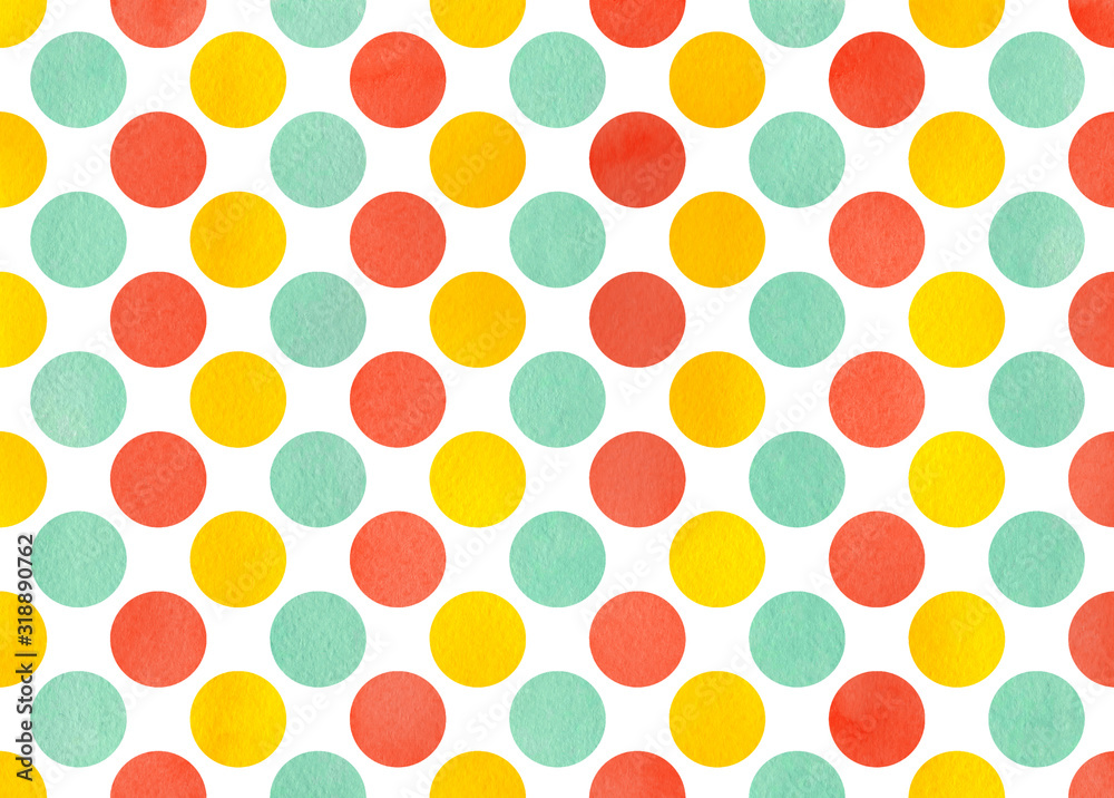 Watercolor polka dot background. Watercolor polka dot background.