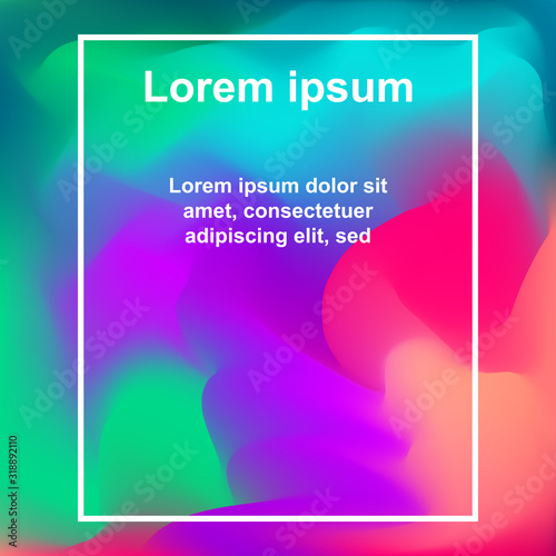 Neon fluid vector backdrop for cover, card, banner, poster, flyer, wallpaper