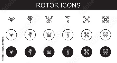 rotor icons set