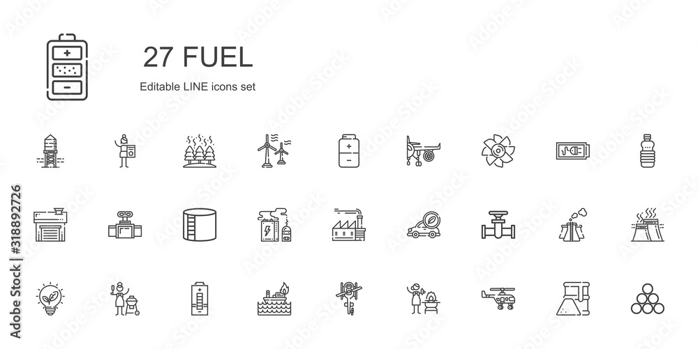 fuel icons set