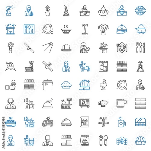 dish icons set