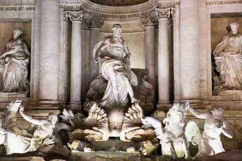 marble sculptures of the Trevi Fountain
