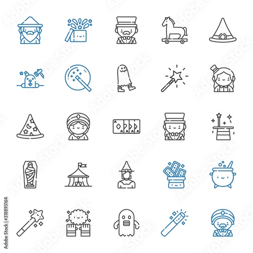 trick icons set