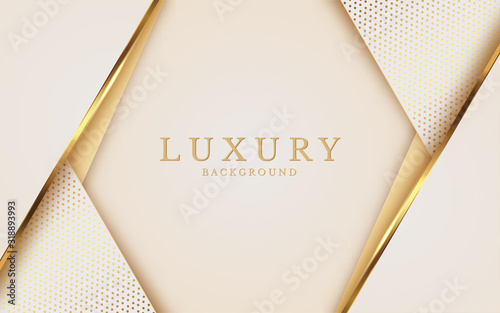 Luxury Gold Background with metal texture and Expensive mustard shades in 3d abstract style. Illustration from vector about modern template design for strong feeling and technology and futurism.