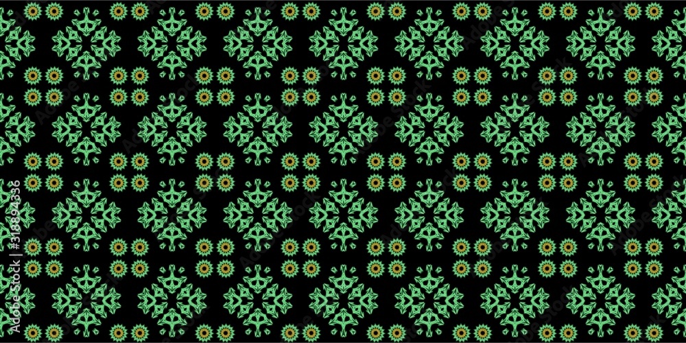seamless pattern with green flowers seamless pattern with green flowers