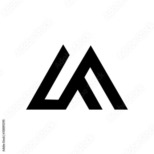 lm triangle logo design vector