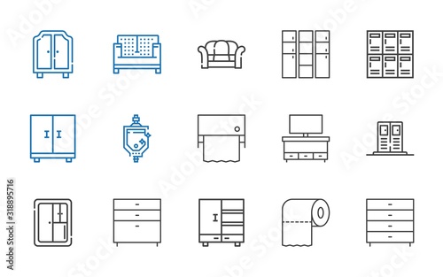 closet icons set