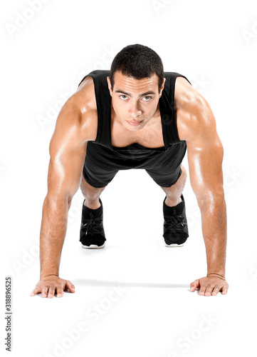 Sporty African-American man...
