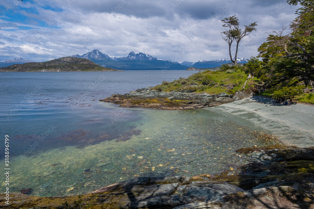 Coastal landscapes, Tierra del Fuego National Park, Ushuaia, Argentina
