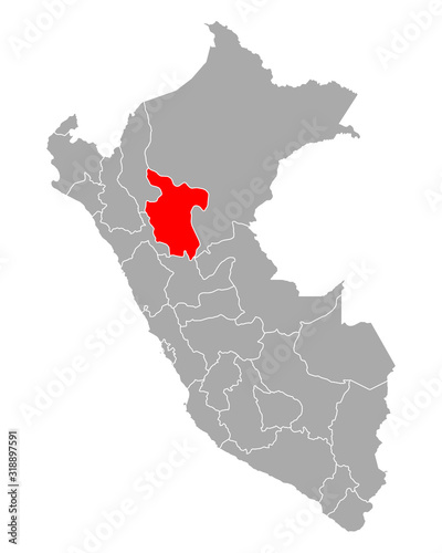 Karte von San Martin in Peru