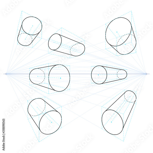 Vector Set of Cylinders.