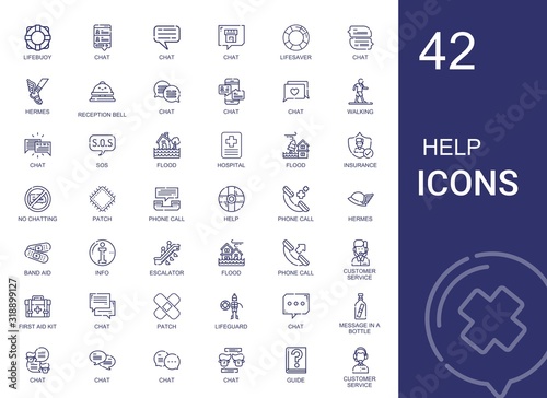 help icons set